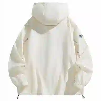 贵人鸟 拼接宽松百搭休闲连帽抽绳防晒服 男女同款