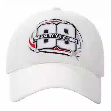 氧气樱桃 刺绣黑白韩版日系宽檐 棉 鸭舌帽 男女同款情侣款