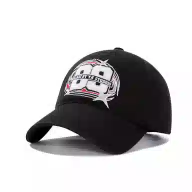 氧气樱桃 刺绣黑白韩版日系宽檐 棉 鸭舌帽 男女同款情侣款