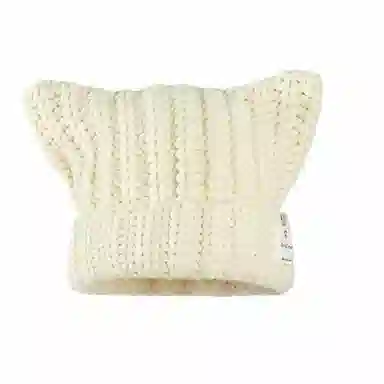 氧气樱桃 秋冬猫耳朵系球毛线可爱保暖甜酷护耳大头围 腈纶 绒线帽 男女同款情侣款