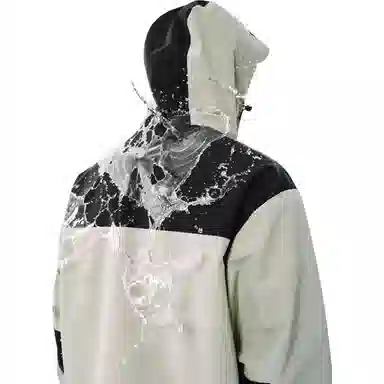 网易严选  宽松连帽拼色薄款  防泼水冲锋衣 男女同款