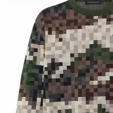 Louis Vuitton SS24 Camo Jacquard Crewneck Sweatshirt