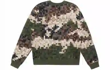 Louis Vuitton SS24 Camo Jacquard Crewneck Sweatshirt