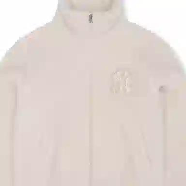 MLB Logo Embroidered Jacket Cream