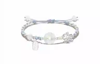 中国珠宝 招财平安扣手绳 新中式国潮转运纳福吞金兽优雅精致简约日常手工编织貔貅手饰 玉髓 手链 男女同款情侣款