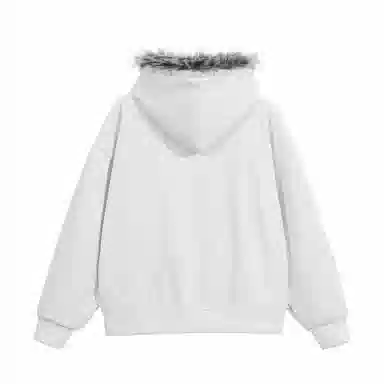 美式复古基础款拉链加绒厚款奥粒绒重磅长袖休闲宽松百搭开衫连帽落肩纯色卫衣 男女同款