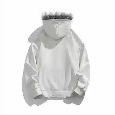 美式复古基础款拉链加绒厚款奥粒绒重磅长袖休闲宽松百搭开衫连帽落肩纯色卫衣 男女同款