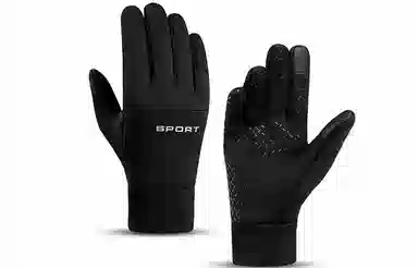 优幽兰 秋冬季摩托车百搭潮流防滑耐磨防风防寒加绒加厚骑车保暖 小众设计感五指分指 耐用护手 棉 钓鱼 滑雪手套 男女同款情侣款