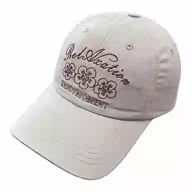 氧气樱桃 刺绣软顶宽檐显脸小大头围遮阳防晒 棉 鸭舌帽 男女同款情侣款