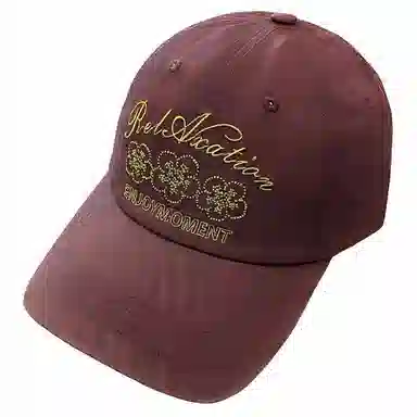 氧气樱桃 刺绣软顶宽檐显脸小大头围遮阳防晒 棉 鸭舌帽 男女同款情侣款