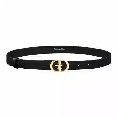 DIOR Oval Star Buckle Belt Black 2CM