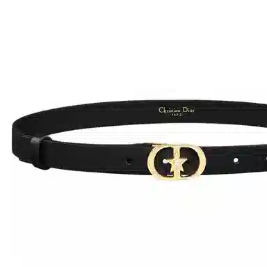 DIOR Oval Star Buckle Belt Black 2CM