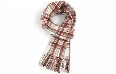 优幽兰 格子条纹拼色加厚防风防寒保暖护脖子 针织 仿羊绒 绒线围巾 女款