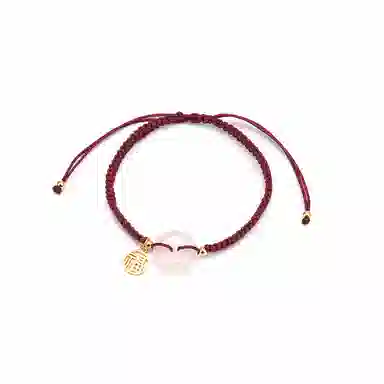 【s925银 福气满满】 聆听花开 新中式国风平安扣编绳 民族风复古个性时尚简约百搭可调节#好运 水晶 手绳 男女同款情侣款