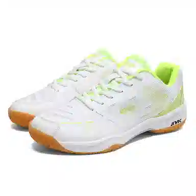 金莱克 舒适时尚百搭 减震防滑耐磨 低帮 羽毛球鞋 男女同款 白绿色