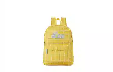 Lee Cute Plaid Backpack Yellow