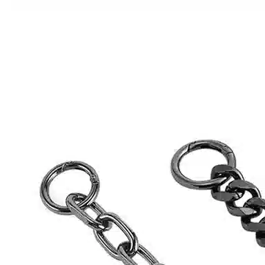 Longchamp Hobo Strap Gunmetal/White