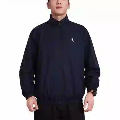 乔丹 运动生活系列 梭织开衫立领运动长袖夹克 男款 新星蓝