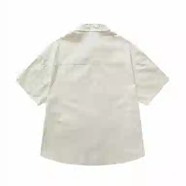 赞仕 轻薄工装美式复古休闲短袖衬衫 男款