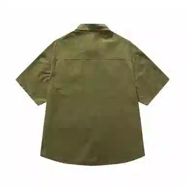 赞仕 轻薄工装美式复古休闲短袖衬衫 男款