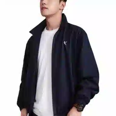 乔丹 运动生活系列 梭织开衫立领运动长袖夹克 男款 新星蓝