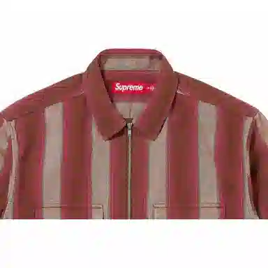 Supreme FW23 FW23 WEEK13 STRIPE FLANNEL ZIP UP SHIRT