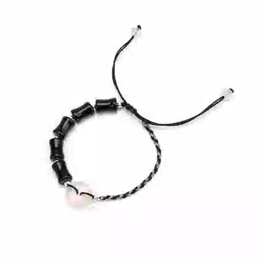 【s925银 不掉色】 聆听花开 新中式国风竹节平安扣编绳 国潮民族风文艺个性时尚简约设计小众百搭可调节#好运 琉璃 手绳 男女同款情侣款