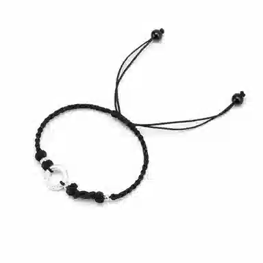 【s925银 不掉色】 聆听花开 新中式新国风平安扣编绳红色本命年 民族风文艺简约设计小众气质百搭可调节#好运 水晶 手绳 男女同款情侣款