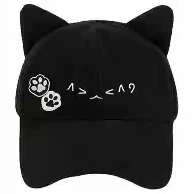 【小猫模拟器】 啄木鸟 二次元萌妹必备甜美可爱猫耳朵日系战士大头围显脸小休闲遮阳防晒宅 聚酯纤维 鸭舌帽 男女同款情侣款