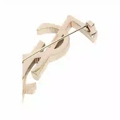 SAINT LAURENT Cassandre Brooch Gold