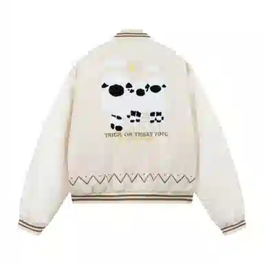 多风格复古潮流宽松舒适拼接外套棒球服 男女同款