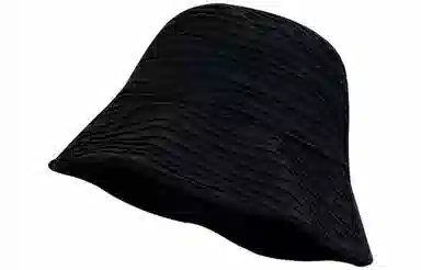 优幽兰 韩版小众设计感波浪纹双面防晒春夏小众显脸小水桶帽百搭休闲高级感防紫外线遮阳纯色盆帽素颜遮脸 棉 渔夫帽 女款