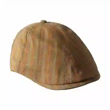 优莲茵 日系古着彩色条纹前进 复古百搭显脸小反戴 棉 贝雷帽 女款