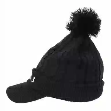 adidas Logo Embroidered Knit Hat Black