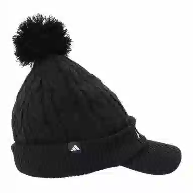 adidas Logo Embroidered Knit Hat Black