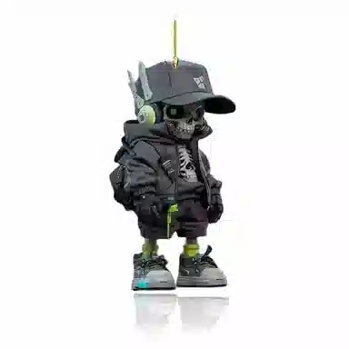 Qiantu 2D Creative Skull Keychain