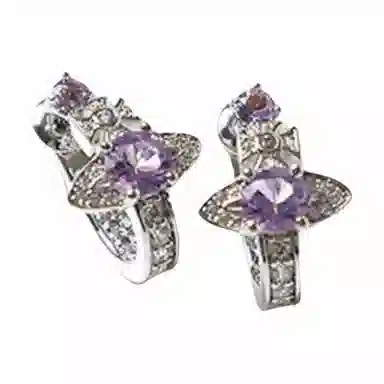 Vivienne Westwood Maitena Earrings Silver Purple