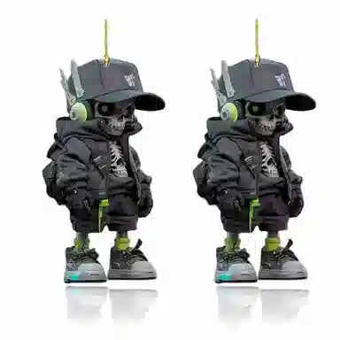 Qiantu 2D Creative Skull Keychain