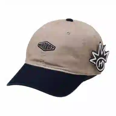 优莲茵 韩版街头潮流软顶拼色撞色宽帽檐显脸小 聚酯纤维 鸭舌帽 男女同款情侣款