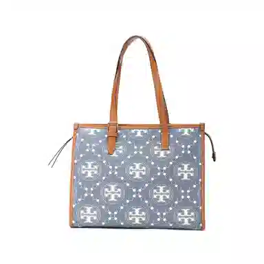 TORY BURCH T MONOGAM Logo Tote
