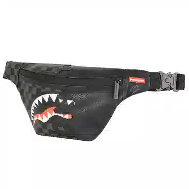 Sprayground Shark Logo Waist Bag Black