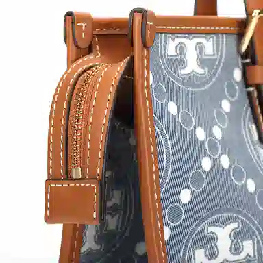 TORY BURCH T MONOGAM Logo Tote