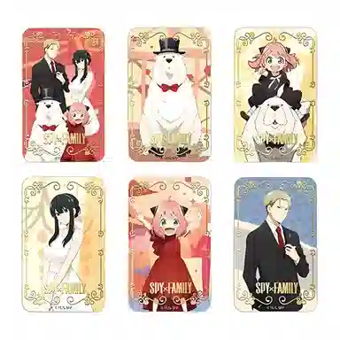 谷娘 间谍过家家烫金方形 阿尼亚吧唧二次元盲盒周边 徽章