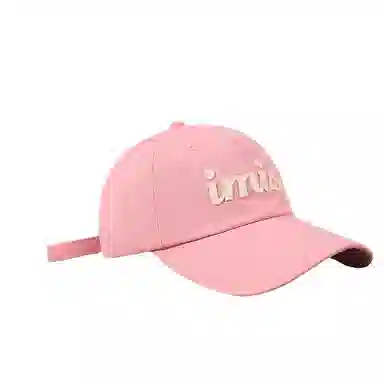 大头围字母刺绣韩版百搭春夏宽帽檐显脸小复古软顶鸭舌帽 棉涤材质 棒球鸭舌帽 女款