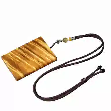 仙作美 满水波纹 小叶桢楠枯木老料高端平安无事牌挂件 楠木 木作吊坠 男女同款情侣款