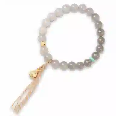 天台山 【天台山官方已祝福加持】天台山晨雾轻纱新中式国风百搭小众好运转运 和田玉手串 烟紫 男女同款情侣款