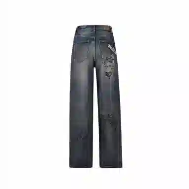 Valeria Obbaco Wide-Leg Jeans Deep Blue