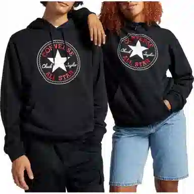 Converse Go-To All Star Patch Standard-Fit Fleece Pullover Hoodie