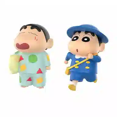 灵动创想 蜡笔小新的一天 钥匙扣 男女同款情侣款