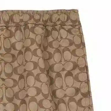 COACH SS23 Logo Drawstring Shorts Khaki